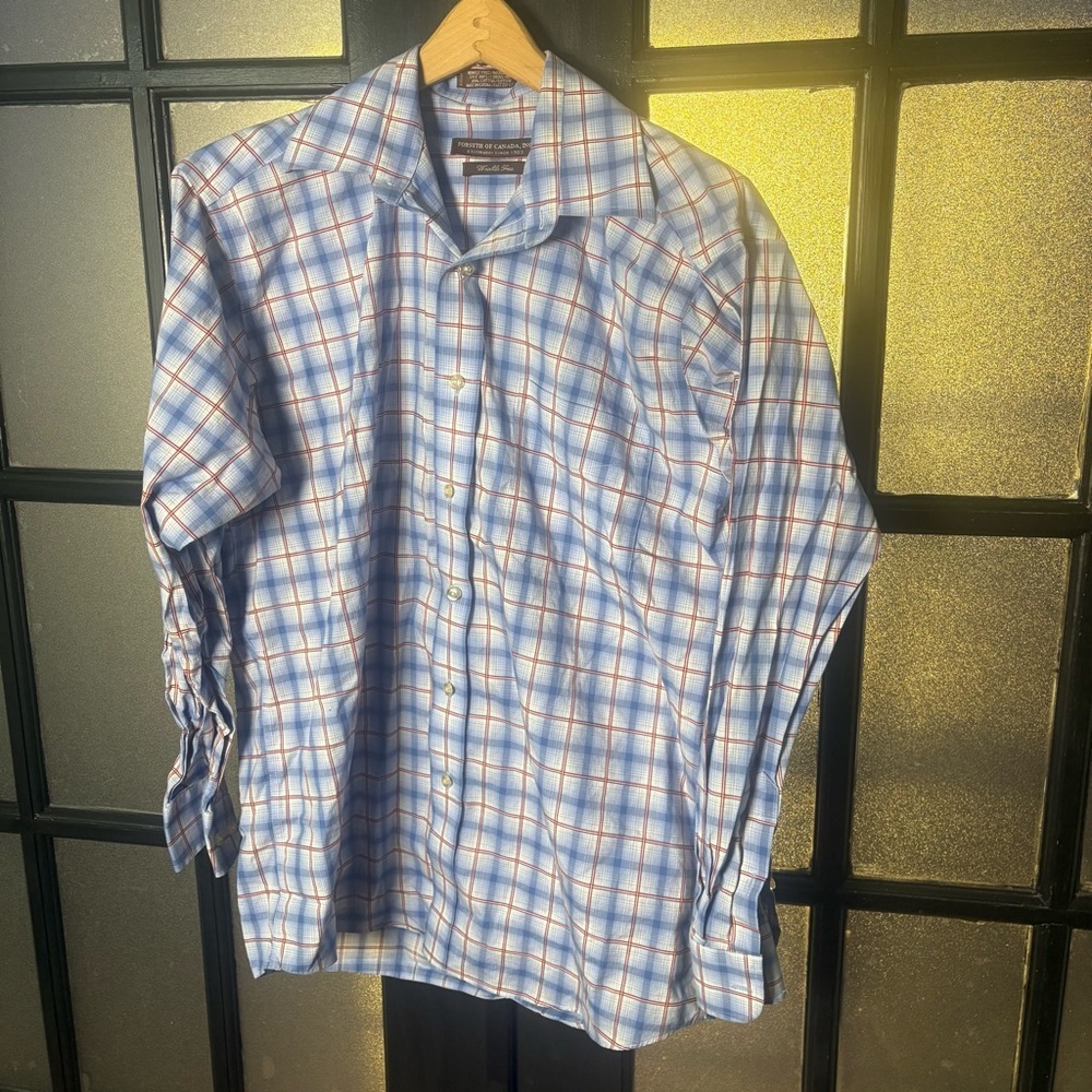 Forsyth of Canada Plaid Dress Shirt Med